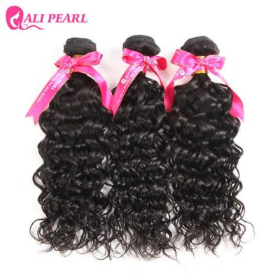 China Grade 8A Malaysian Water Wave Human Hair Weave , Malaysian Curly Hair Bundles for sale