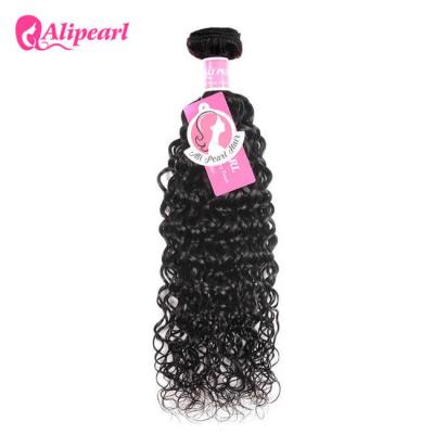 China Water Wave Indian Virgin Hair Bundles , 8A Indian Curly Human Hair Weave Bundles for sale