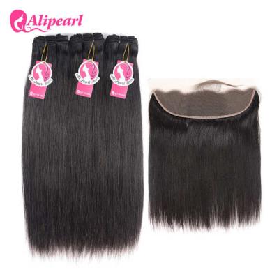 China Brazilian Mink 10A Virgin Hair Weave 3 Bundles With Lace Frontal Closure for sale