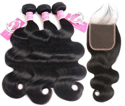 China 3 Bundles 10A Virgin Hair Weave Mink Hair With Lace Closure Body Wave for sale