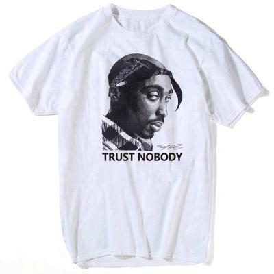 China Wholesale Cool Casual Summer Anti-wrinkle Newest Men's Oversize T-shirt 2Pac Tupac Short Sleeve Hip Hop T-shirt for sale