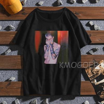 China Anti-Wrinkle 2021 Summer 100% Cotton Hip Hop Men's Short Sleeve T-shirt Fashion Brand LIL PEEP Graphics T-shirt Men for sale