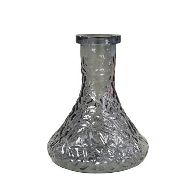 China Premium Size 20cm Glass Hookah Glass Crystal Gray Cutting Hookah Minii Shisha Accessories for sale