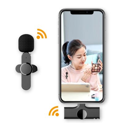 China Mini Exquisite Portable Mini Live Streaming Vlog Clip Wireless Lavalier Microphone For Mobile Phone for sale