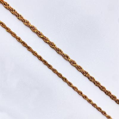 China Jewelry Design Supply Professional Gold Stainless Steel Chunky Twist Chain for sale