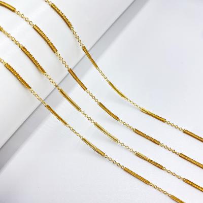 China Jewelry Design Factory Wholesale Price Stainless Steel Necklace Water Wave Chain Snake Bone for sale