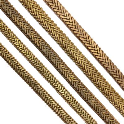 China Jewelry Design Manufacturer Supply Bronze Copper Chain Crystal Beaded Volume for sale