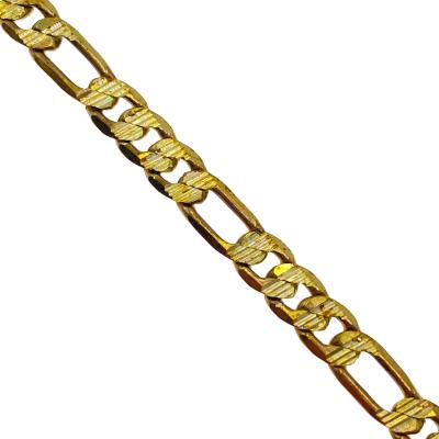 China Chinese factory price gold plated figaro chain bulk hip-hop jewelry design for sale