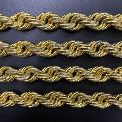 China 2021 New Design 2021 Hollow Design Gold Handmade Vintage Copper Jewelry Regular Twist Cross Chain for sale