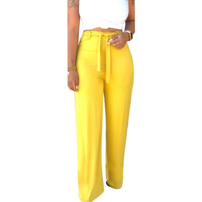 China 20211-SW59 Anti-wrinkle candy color high waist pants for women pants with strap for sale