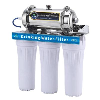 China Household 4 Stage Ultrafiltration Water Purifier 304 Stainless Steel UF Water Filter Machine Household Water Purifier Filter for sale