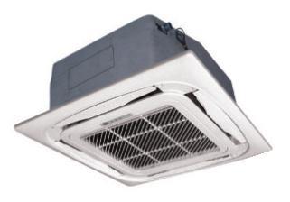 China Water chilled Ceiling concealed 8 way Cassette Fan coil unit 300CFM -(FP-51KM) for sale