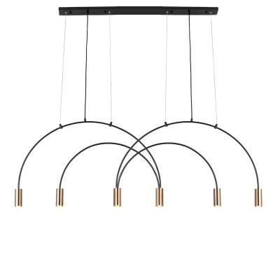 China Modern Luxury Metal Iron Home Modern Creative Lamparas Decorativas Minimalist Black Gold Kitchen Island Chandeliers Pendant Lights for sale