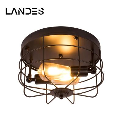 China Industrial Rustic Farmhouse Decorative Black Industrial Iron Vintage Living Room Dining Room Bedroom Hallway Kitchen Island Ceiling Light for sale