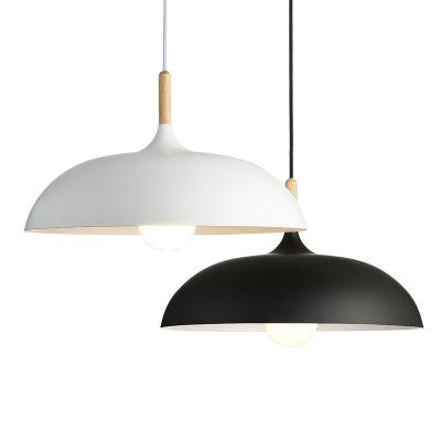 China Modern Modern Nordic Decorative Dinning Room Restaurant Macarons Single Hanging Kitchen Island Iron Loft Black White Pendant Light for sale