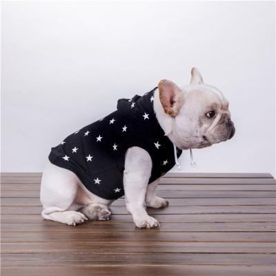 China CWYF-006 fashion five-star casual dog print viable small hoodie pet clothes for autumn for sale