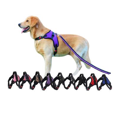 China Viable Manufacturer Wholesale Custom Dog Harness Adjustable Reflective Dog Harness For Outdoor for sale