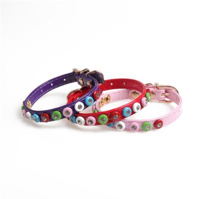 China Viable Wholesale Homemade NEW IFCXQ-003 Security Crystal Diamond Studded Bling Cat Collars for sale