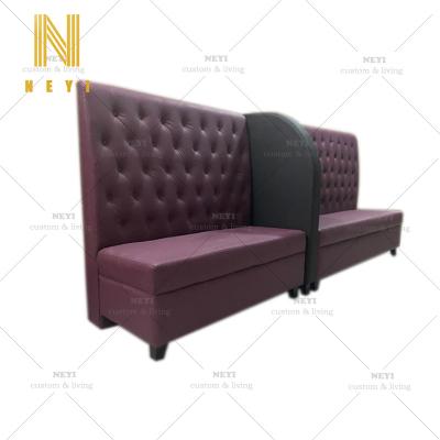 China Purple And Black Modern Custom Modern Cabin Sofa Sofa Booth Restaurant Hookah With Hookah Booth Sofa for sale