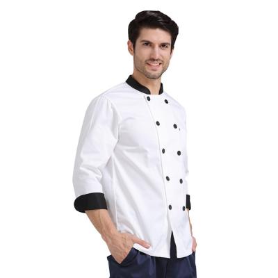 China restaurant & Bar Chef Uniform Double Breasted Turkish Mens Womens Button Up Raincoat For Pizza Japanese Sushi Restaurant for sale