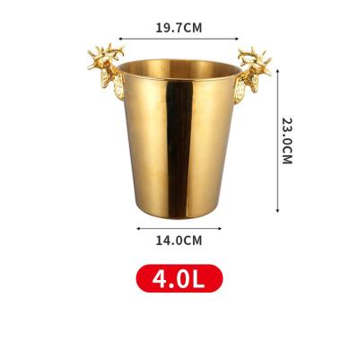 China Metallic Buckets Champagne For Parties Beverage Tub Latest Design Deer Main Beer Decoration Viable for sale