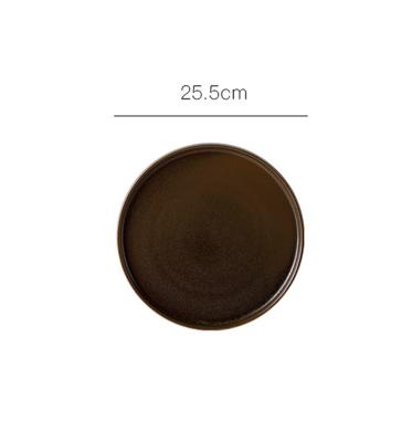 China Viable Blue Square Round Rectangle Bone China Irregular Dinnerware Ceramic Dishes OEM/Stock Brown Irregular For Restaurant Catering Hotel for sale