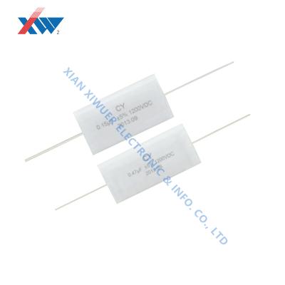 China Power film capacitor 1200VDC 0.47μF axial leaded with polypropylene dielectric high pulse current for sale