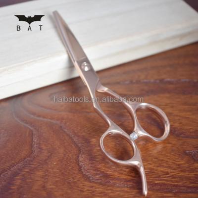 Κίνα RZL-55Z Rose-gold Professional Hitachi SUS 440C 5.5 inch hair cutting scissors lefty handed scissors for beauty προς πώληση