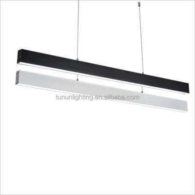 China TUNUN Long Life Industrial Kitchen Dining Table Led Ceiling Hanging Linear Light Fixture 36w Led Pendant Linear Suspension Lamp for sale