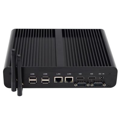 China No dual core i3 5005u 5th gen mini computer PC with serial-parallel port 2 RTL8168E PCIE gigabit LAN ethernet win10 PC for sale