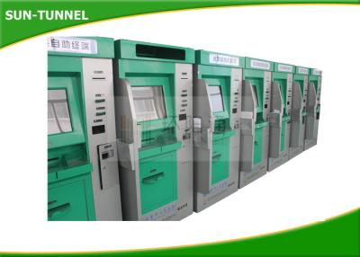 China Security Train Ticket Vending Machine , Ticket Printing Card Reader Kiosk for sale