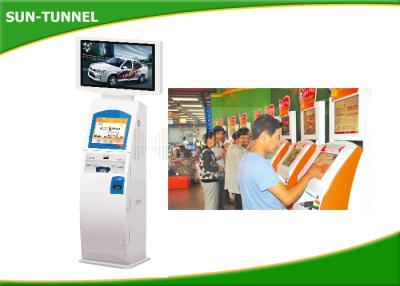 China Touchscreen Ticket Printing Machine , Free Standing Terminal Printer Kiosk for sale