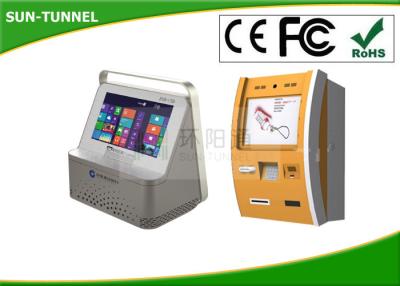 China 7 Inch Touch Screen Bank ATM Machine , Card Reader Wall Mounted Kiosk Self Payment for sale