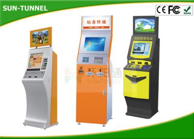 China 19 Zoll fertigte Plastikkarten-Zufuhr-Kiosk mit Bargeld-/Münzen-Zahlung/Kartenleser besonders an zu verkaufen