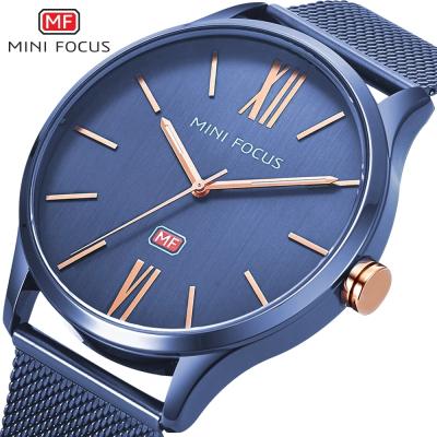 China MF0018G Mini Focus Minimal Quartz Wrist Waterproof Watches for Men Stainless Steel Mesh Water Proof Luxury Mens Wristwatches for sale