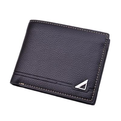 China 2019 New Korean Style Business Short Purse Men's Casual PU Leather Wallet for sale