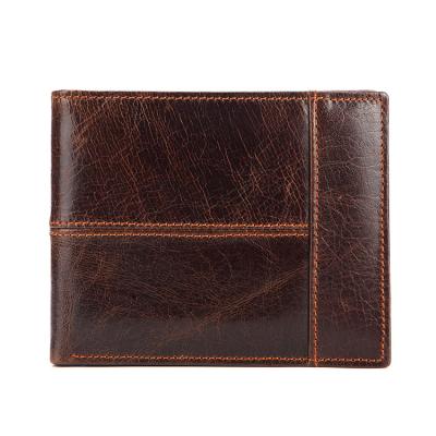 China 2018 New Arrival Custom Men's Business Card Holder Genuine Leather NO Business Wallet for sale