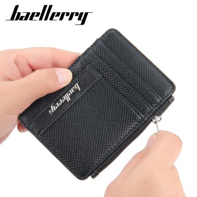 China NO Baellerry Ultra-thin Men's Bank Card Bag Multi-card Holder Short Coin Purse for sale