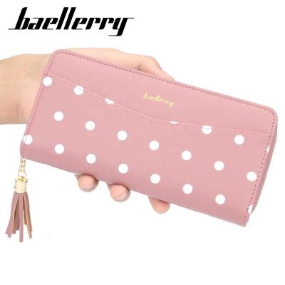 China No Baellerry Large Capacity Women Dot Tassel Wallet Multi Card Zipper Purse for sale