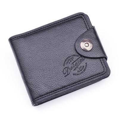 China None of European short and American multi-functional wallet men's wallet magnetic buckle for sale