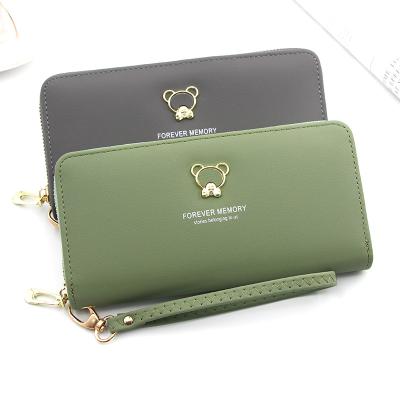 China NONE Accept Customized Lady Purse Women Large Capacity PU Leather Wallet With Pocket Card Holders for sale