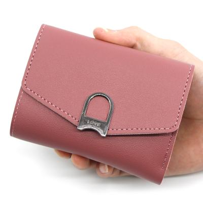 China NO PU Money Clip Leather Wallet 2020 Wallet Minimalist Slim Vintage Card Holder For Women for sale