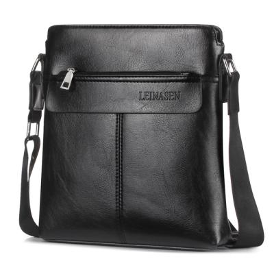 China PU Men's Fashion Leather Cross - Body Bag Messenger Bag Classic Casual Business Small Flap Bag For Men for sale