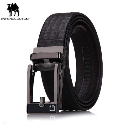 China JINFENGLUOTUO Fashion Genuine Crocodile Grain Leather Belt Men Belt Style Business Belts Retro for sale