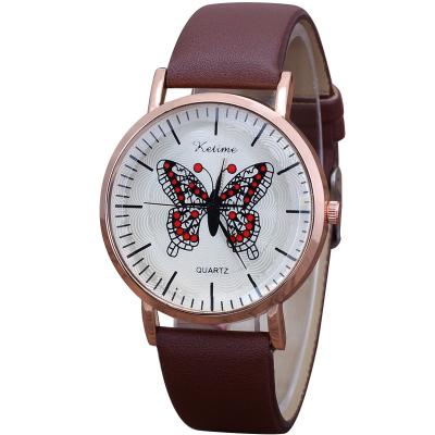 China Fashion 2019 Europe and America Style Hot Ladies Butterfly Watch Pattern Women's Custom Watches for sale