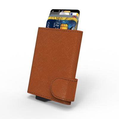 China Anti Theft Rfid Blocking Business Card Cases Theft Card Holder Luxury Branded Credit Card Holder Anti Money Clip Slim Wallet for sale