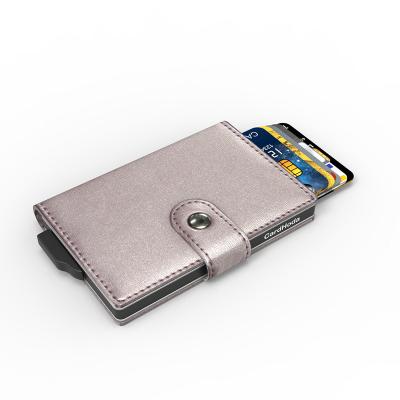 China Anti Theft RFID Blocking Luxury Aluminum Alloy Card Case Business Wallet Anti Theft Slim Wallet Credit Card Holder for sale