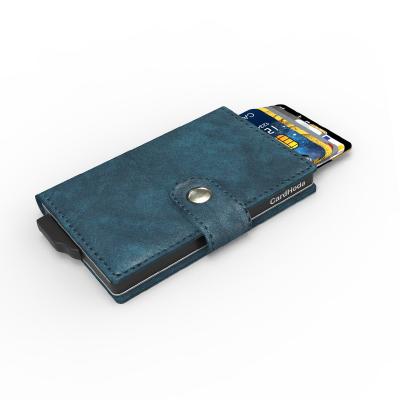 China Business RFID Anti Theft Aluminum Card Cases Wallet Credit Card Holder Blocking Slim Money Clip Wallet for sale