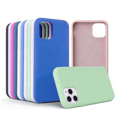 China Designers Liquid Silicone Shockproof Waterproof Luxury Simple Shockproof Soft Cover Phone Case For Iphone 11 12 13 pro max for sale