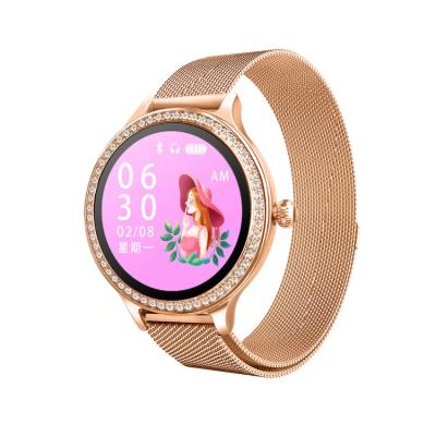 China Touch Screen Gold Heart IP68 Smartwatch Women Heart Fitness M8 Wristband Fitness Tracker Time Activity Tracker Smart Watch New for sale